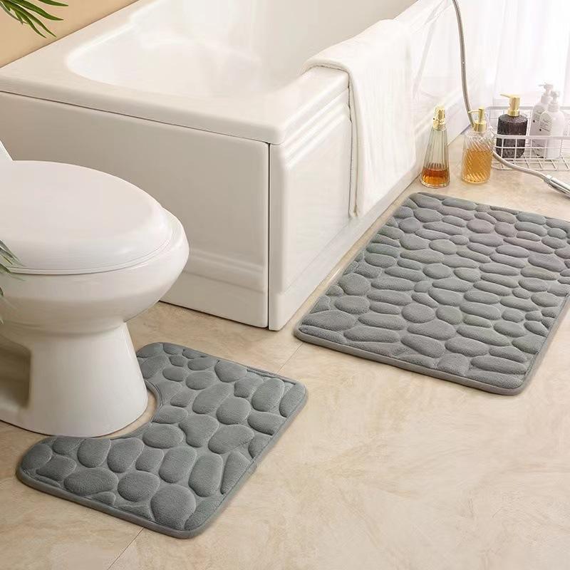 Home Toilet Bathroom Design - Ensemble de tapis de salle de