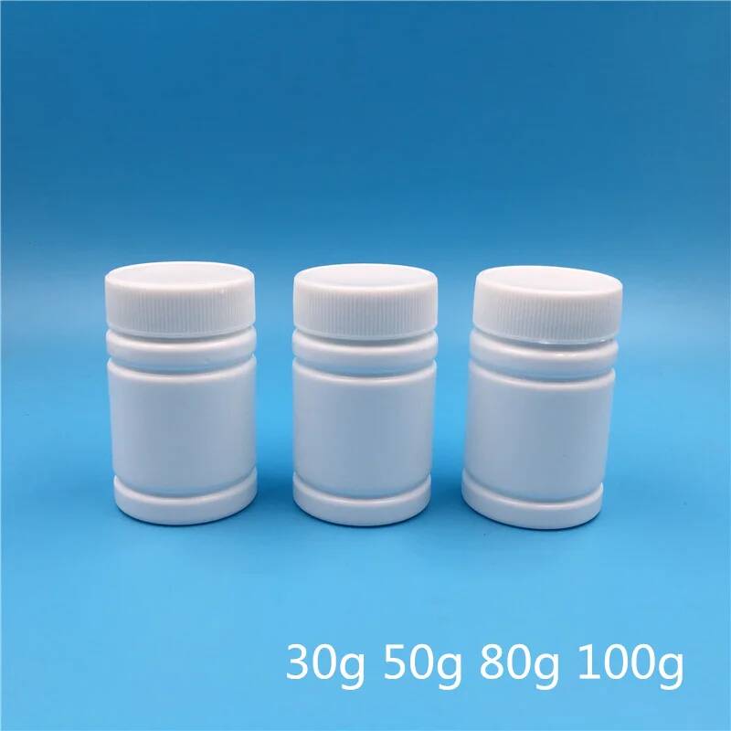 Bath Salts Jar - Pots vides en plastique blanc HDPE,