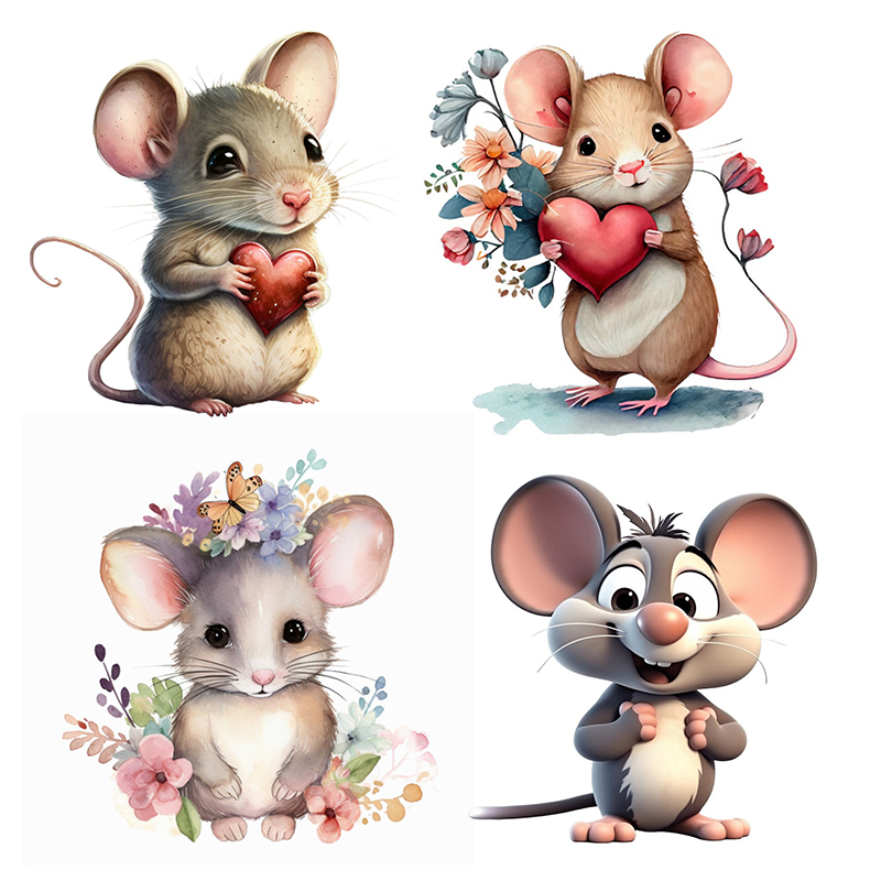 Home Bathroom Wall Tiles - C228 # Autocollant mural souris mignon,