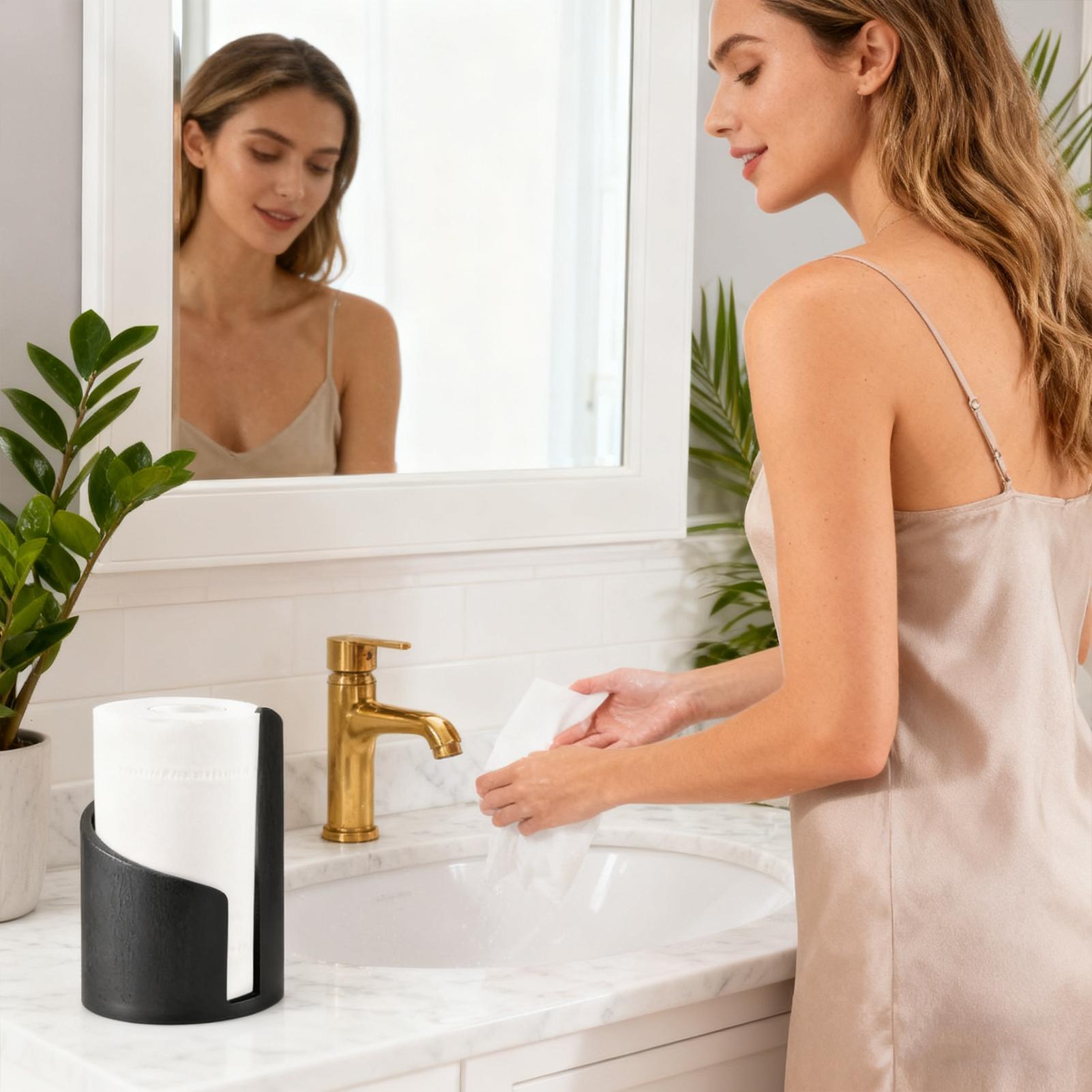 Home Bathroom Paper Towel Dispenser - Porte-serviettes en bois, distributeur de ferme,