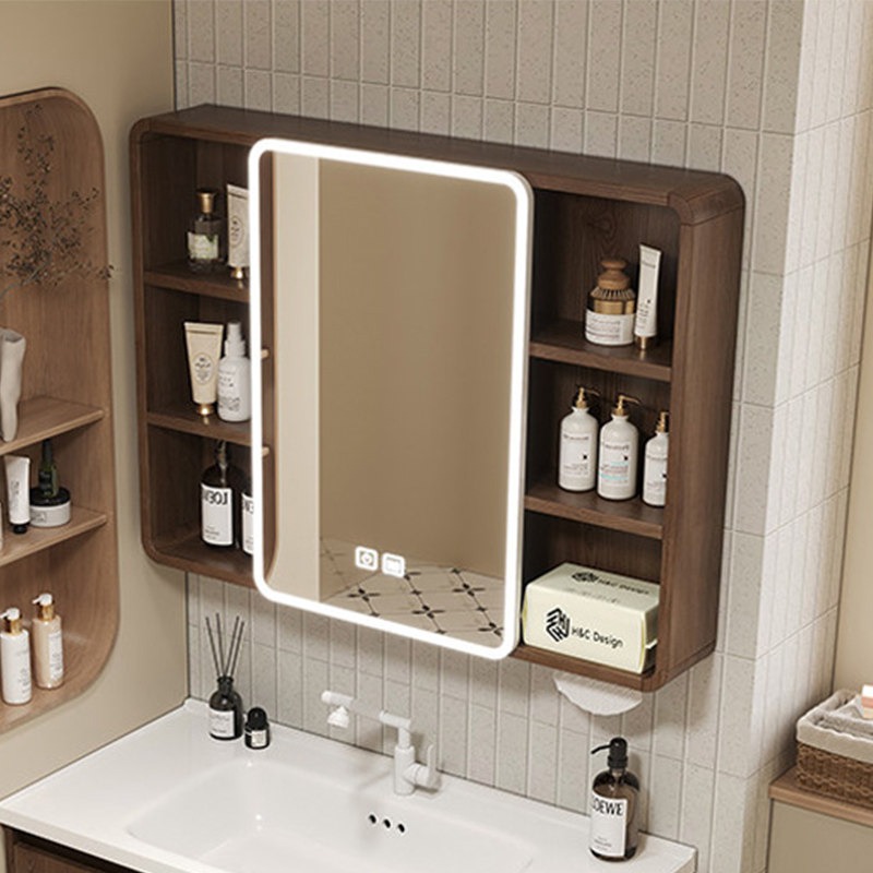 Home Toilet Bathroom Design - Armoire de toilette miroir avec étagères,