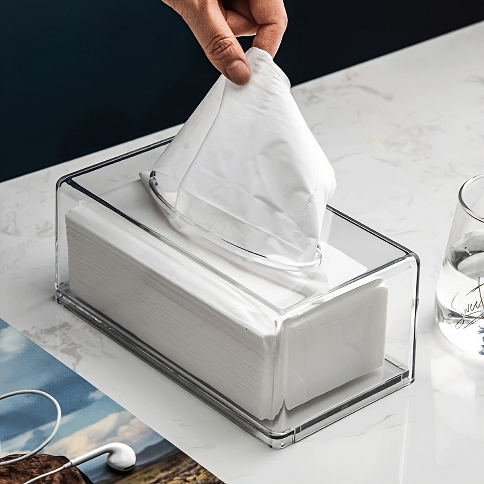 Home Bathroom Paper Towel Dispenser - Distributeur de mouchoirs pour bureau à