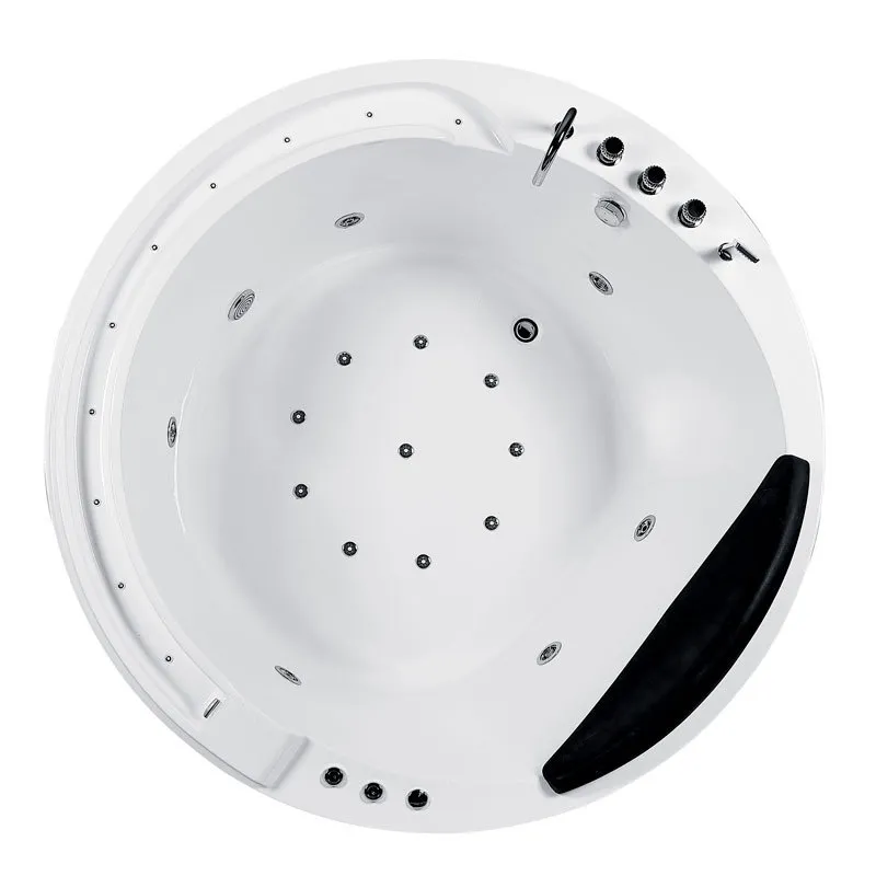 Home Bathroom Tub - Baignoire ronde en acrylique encastrée, double
