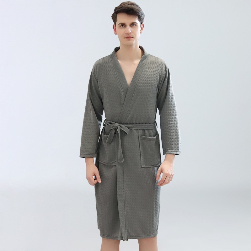 Home Bathroom Sauna - Peignoirs en Waffle pour Hommes Vêtements