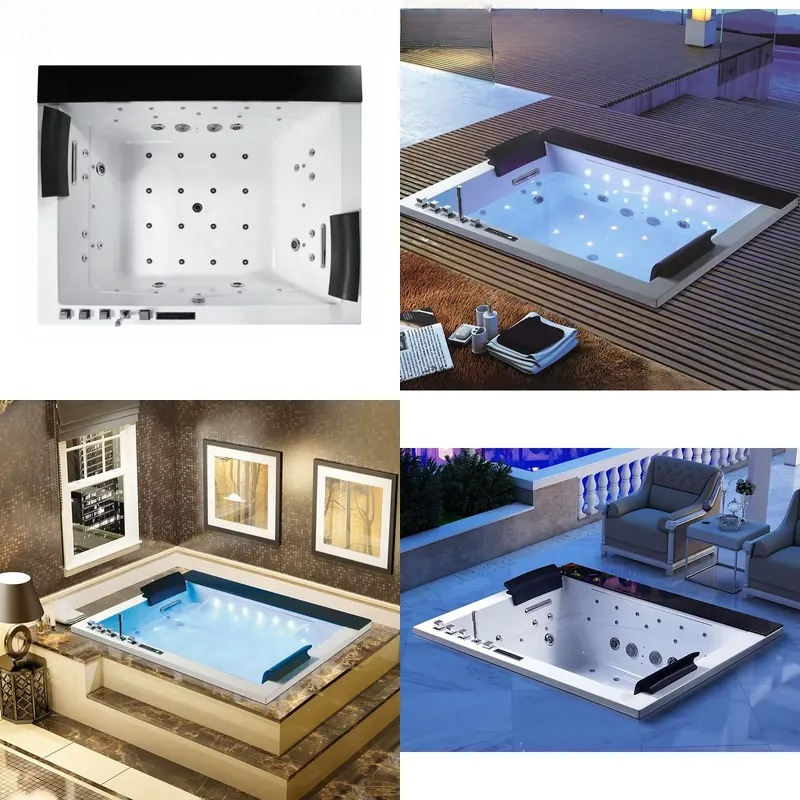Home Bathroom Jacuzzi - Baignoire Jacuzzi Double avec Commande Numérique