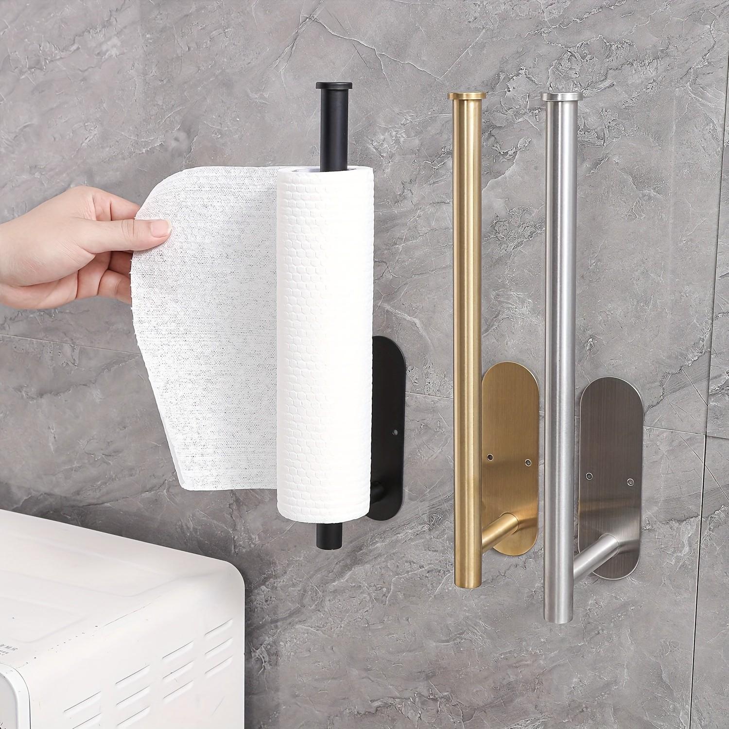 Home Bathroom Wallpaper - Porte-serviettes mural minimaliste en acier inoxydable,