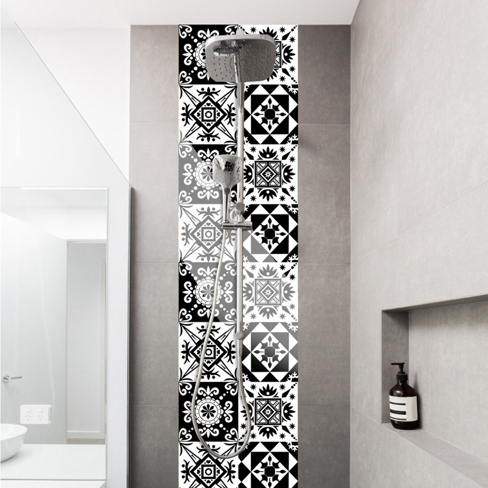 Home Bathroom Wall Tiles - 10 autocollants muraux décoratifs auto-adhésifs pour