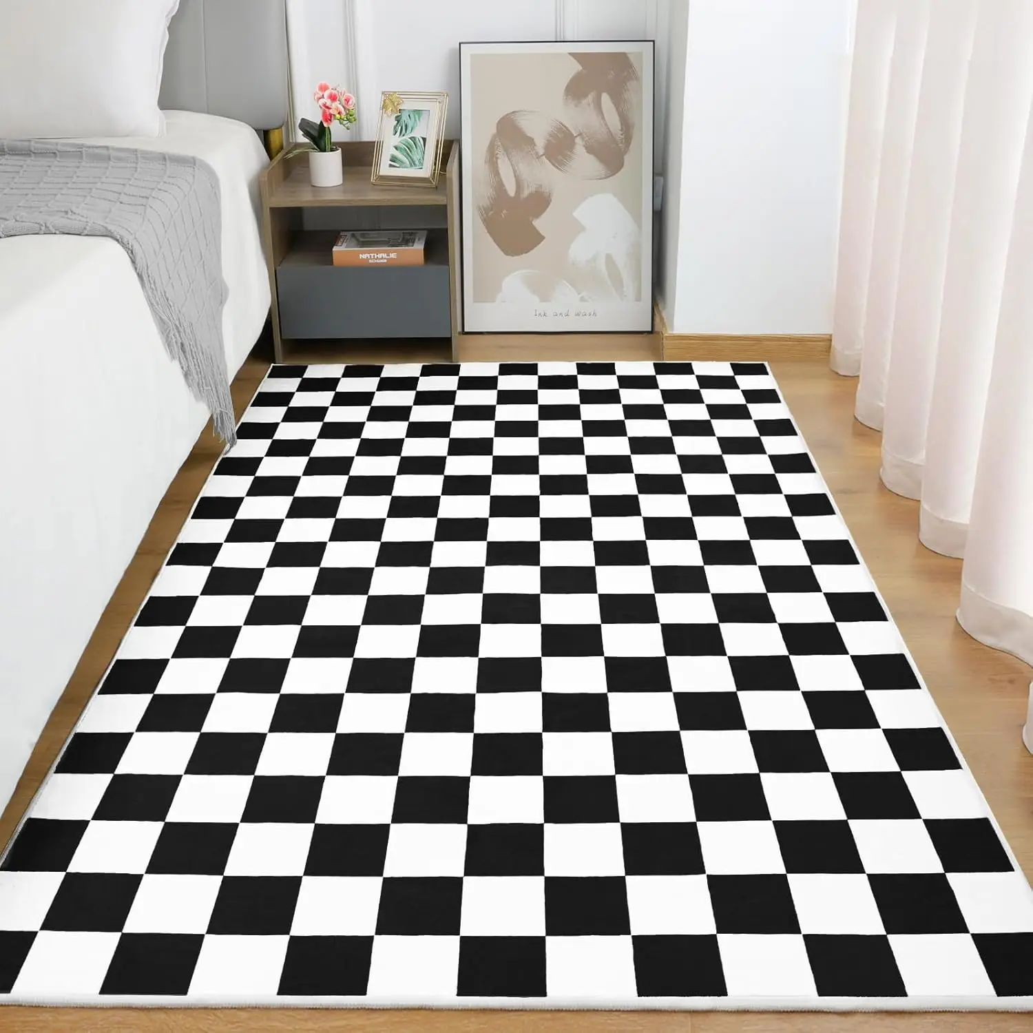 Home Toilet Bathroom Design - Tapis à motif damier, différents styles