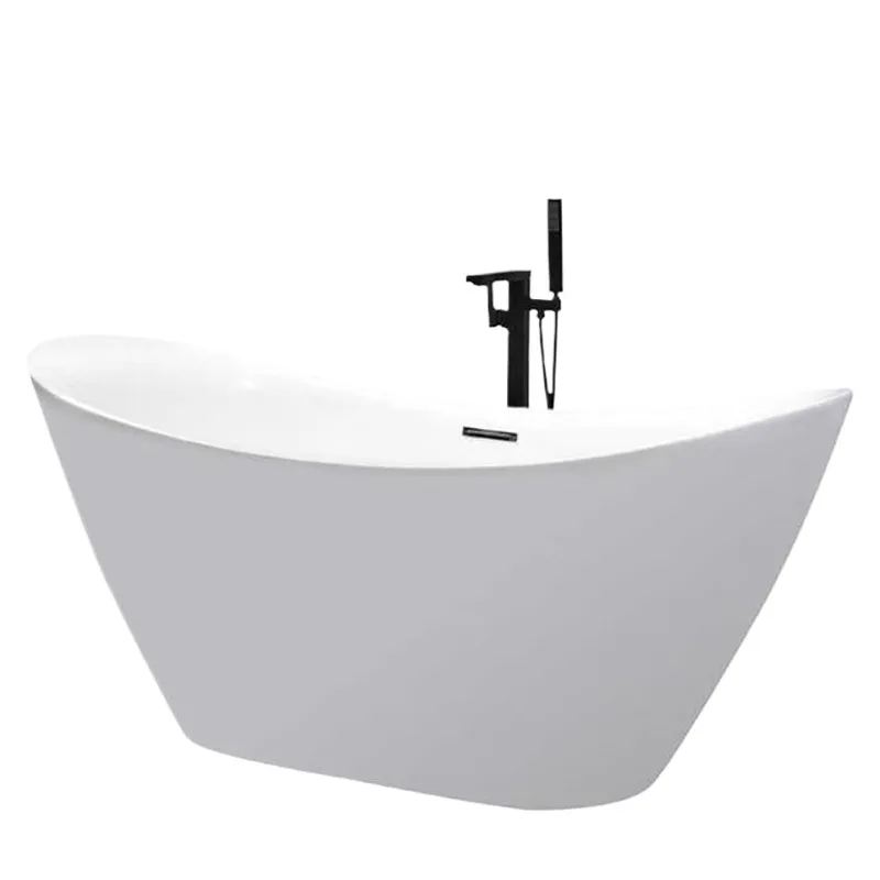 Home Bathroom Tub - Baignoire autoportante en acrylique, ovale, à