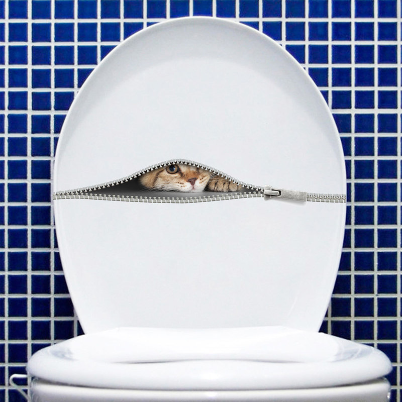 Home Bathroom Wallpaper - Autocollant mural chat mignon dans la