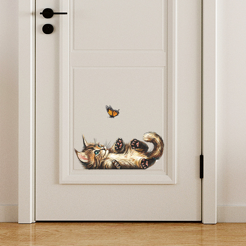 Autocollant mural mignon chato - Home Bathroom Wallpaper avis et prix