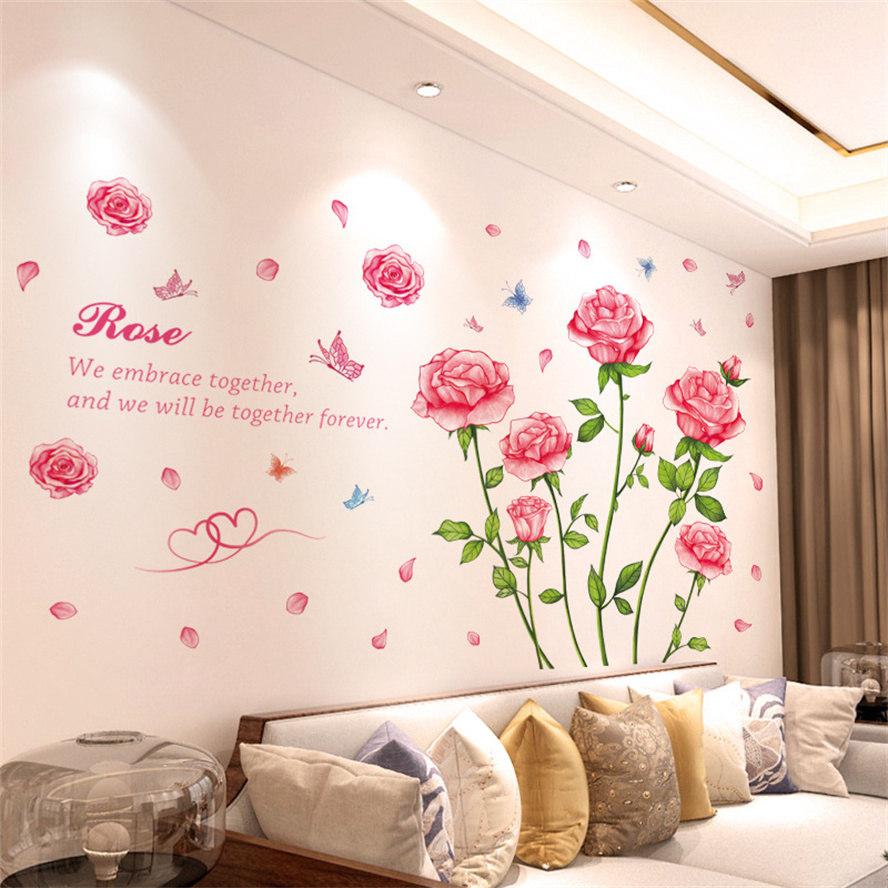 Autocollants muraux colorés fl - Home Bathroom Wallpaper avis et prix