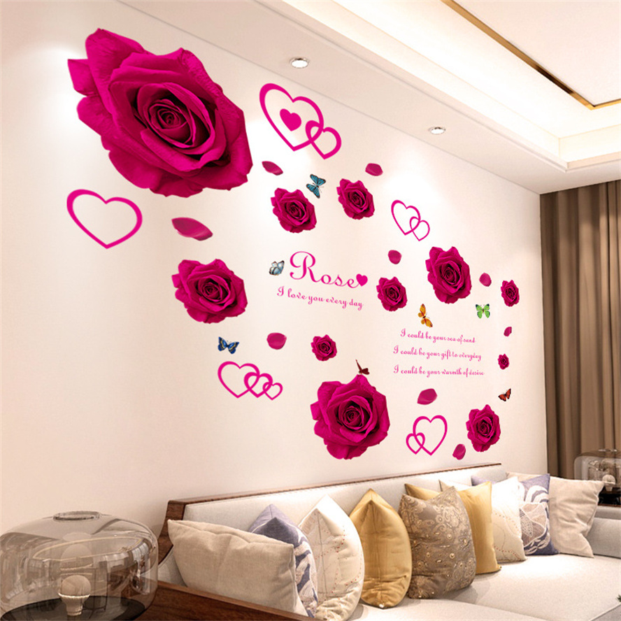 Autocollants muraux colorés fl - Home Bathroom Wallpaper avis et prix