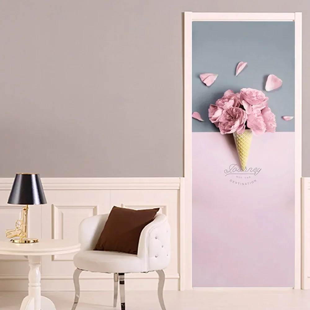 Autocollant de porte rose auto - Home Bathroom Wallpaper avis et prix