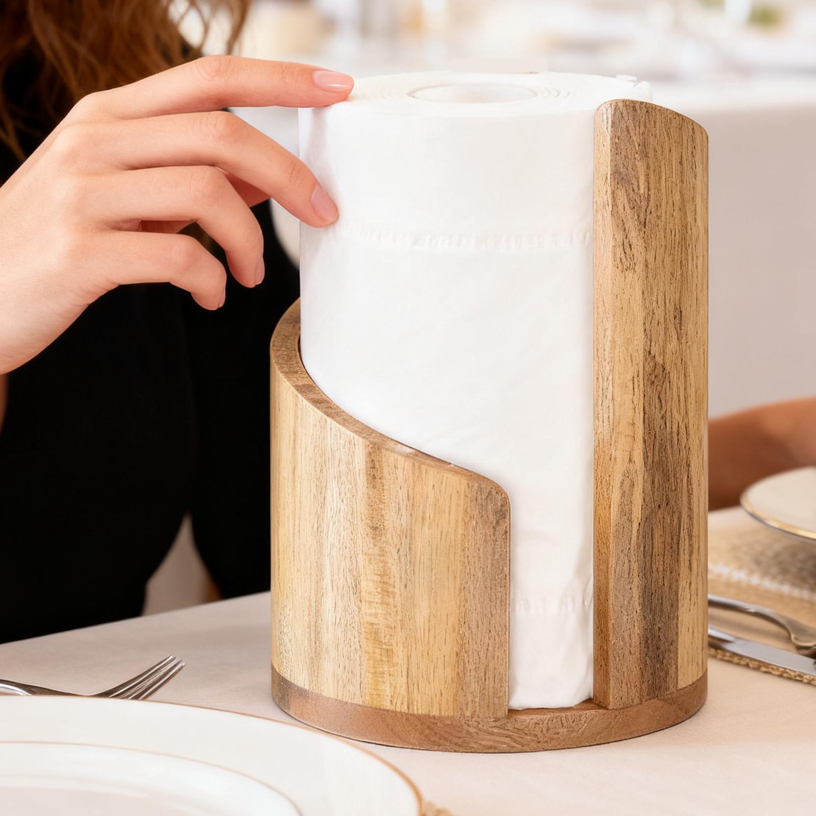 Porte-serviettes en bois, dist - Home Bathroom Paper Towel Dispenser avis et prix