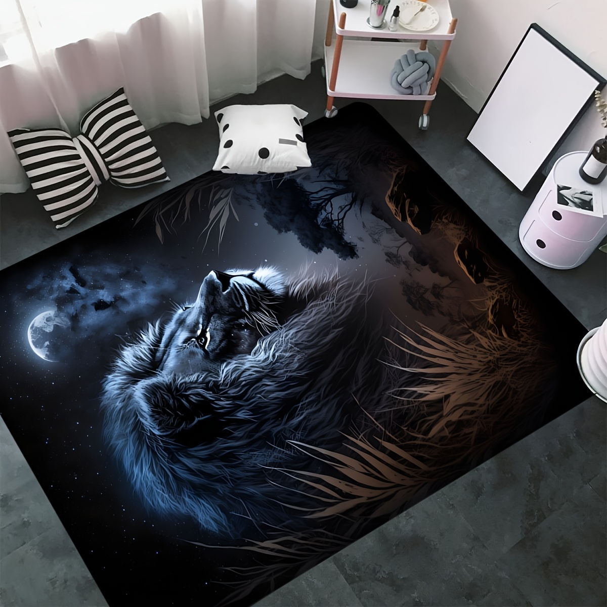 Tapis de sol Lion Nuit Étoilée - Home Toilet Bathroom Design avis et prix