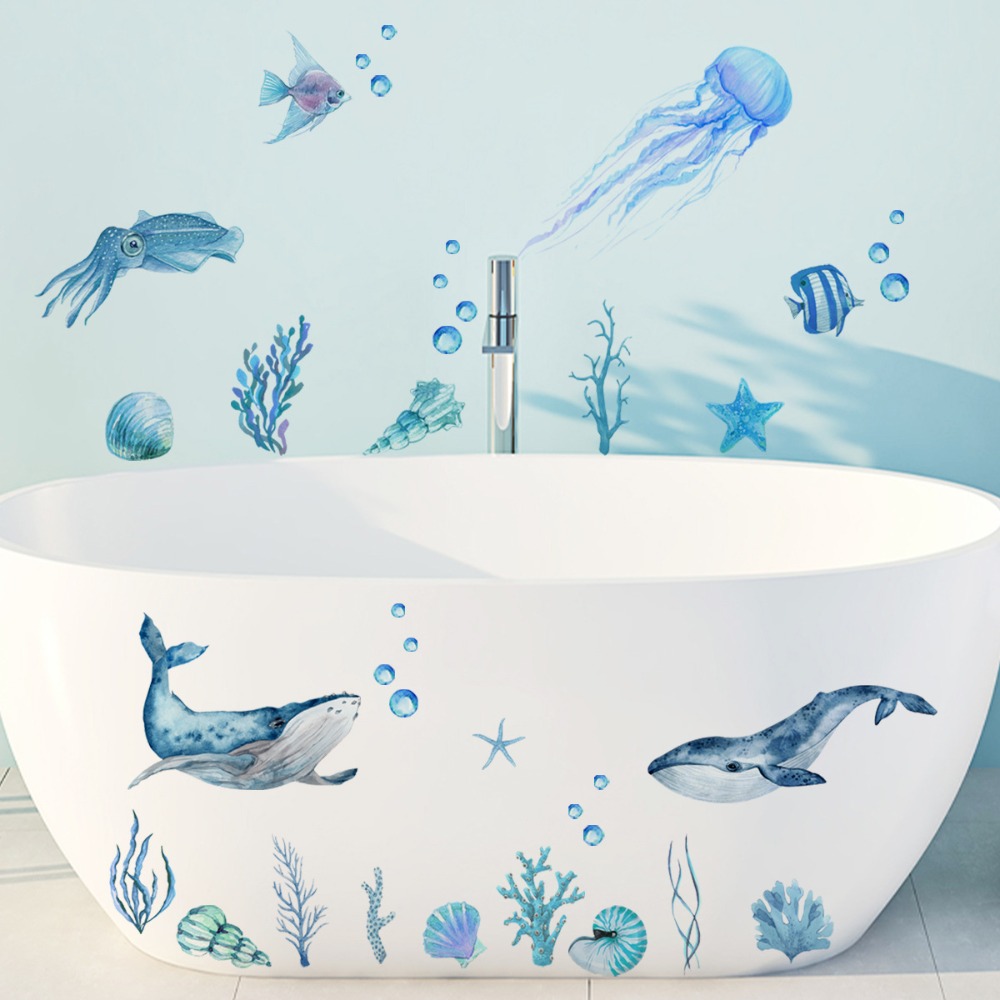 Autocollants muraux pour baign - Home Bathroom Wallpaper avis et prix