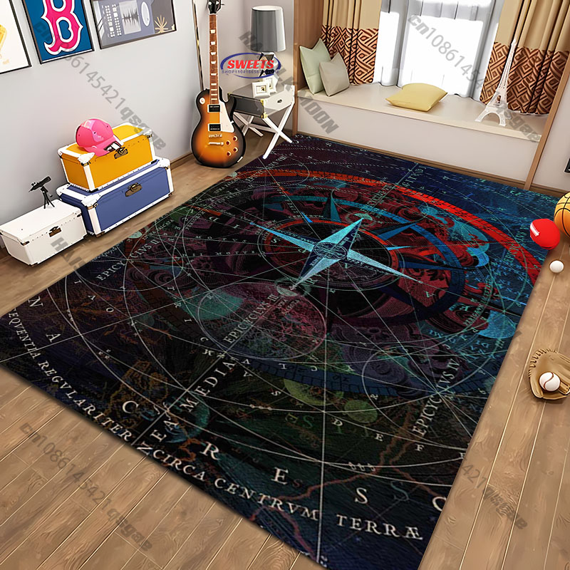Tapis au design boussole pour  - Home Toilet Bathroom Design avis et prix
