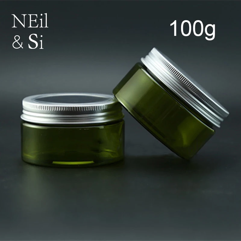 Pot vert en plastique avec bou - Bath Salts Jar avis et prix