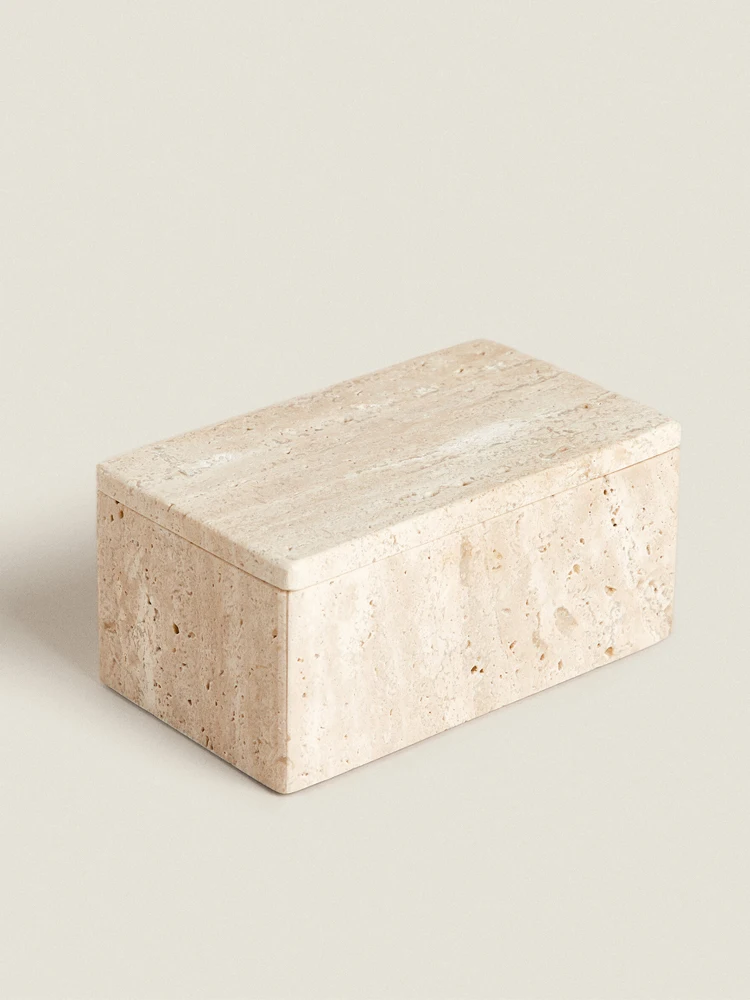 Boîte de rangement en traverti - Bath Salts Jar avis et prix