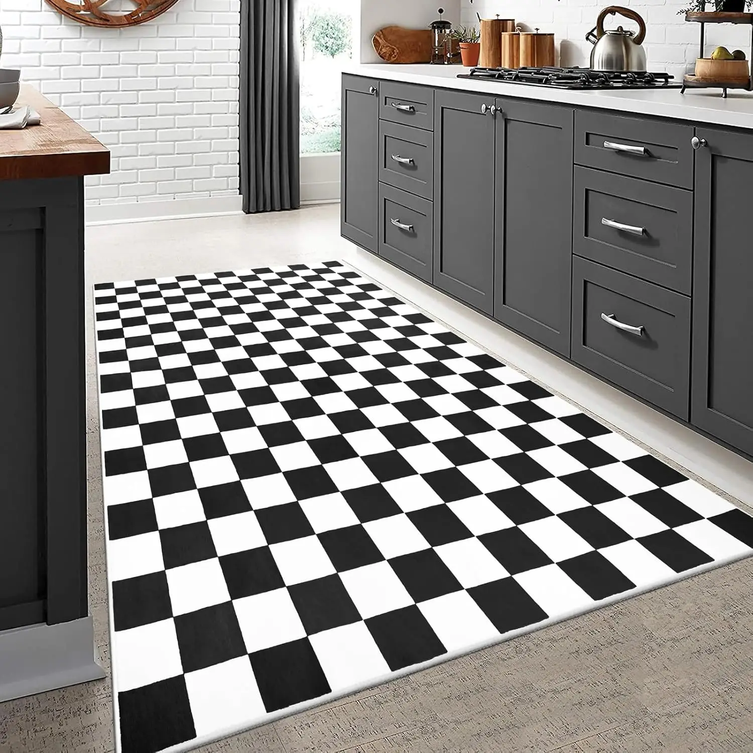 Tapis à motif damier, différen - Home Toilet Bathroom Design avis et prix