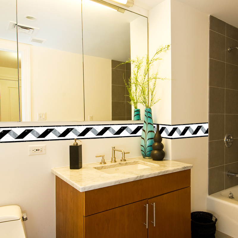 Bordures murales décoratives a - Home Bathroom Wallpaper avis et prix