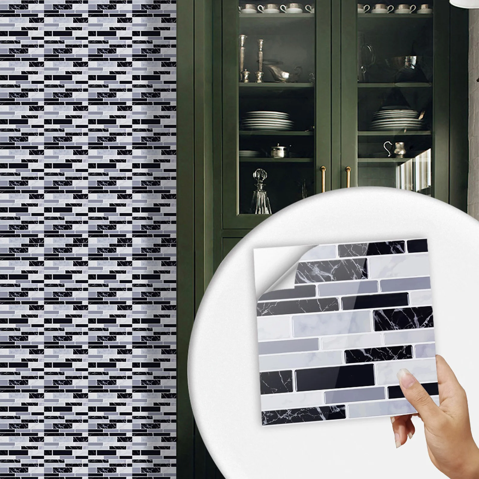 Autocollant de carrelage mosaï - Home Bathroom Wall Tiles avis et prix