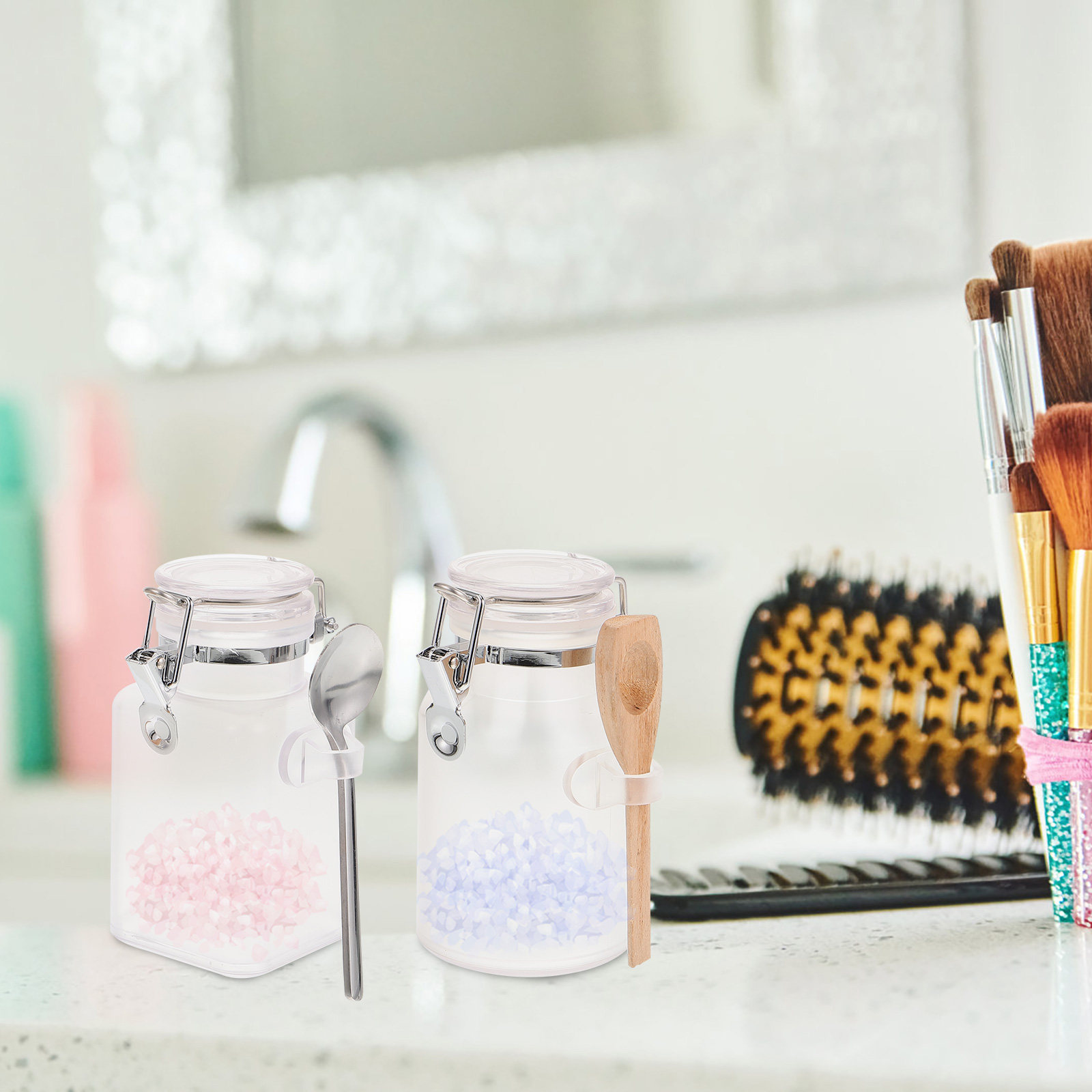 2 ensembles de pots de stockag - Bath Salts Jar avis et prix